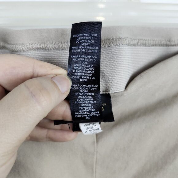 Chicos So Slimming Brigitte Ankle Pants Size 2 US 12 L Beige Pull On Flat Front - Picture 12 of 13